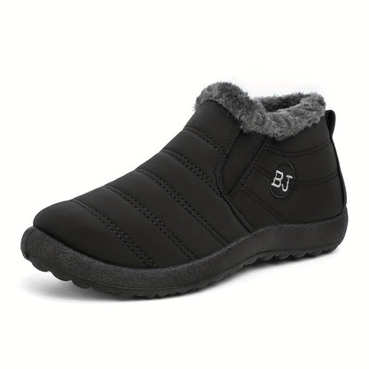 fachgo | Women Winter Boots Slip On Winter Shoes For Women Ankle Boots Female Snow Boots