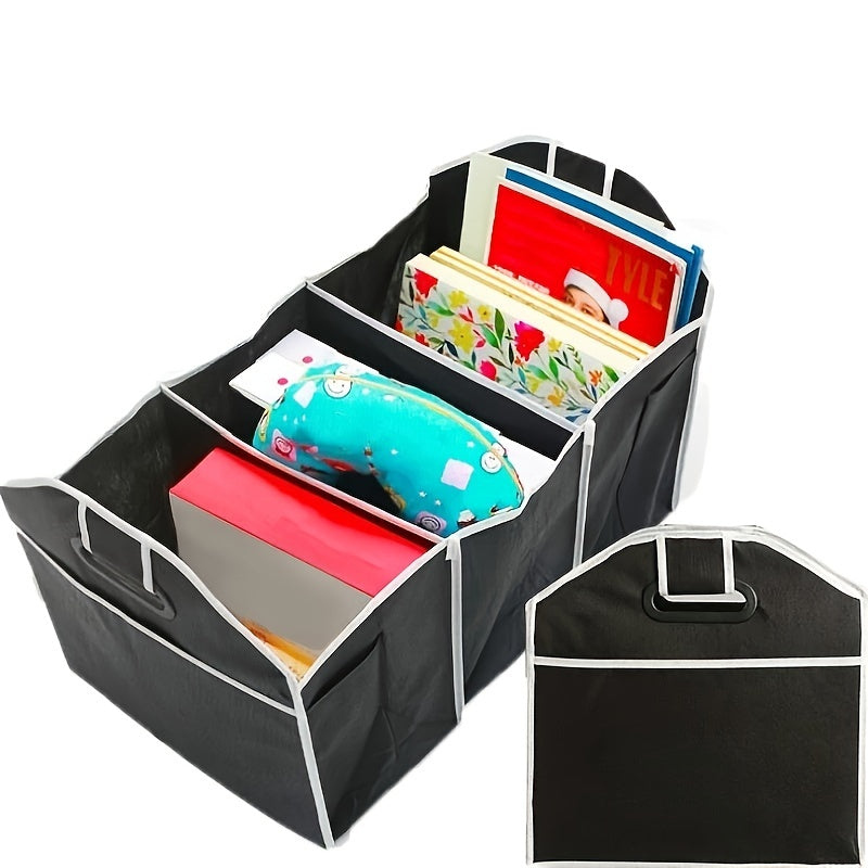 fachgo | Car Trunk Cargo Storage Bag, Foldable Black Storage Box For Car And Trunk