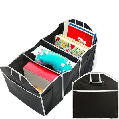 fachgo | Car Trunk Cargo Storage Bag, Foldable Black Storage Box For Car And Trunk