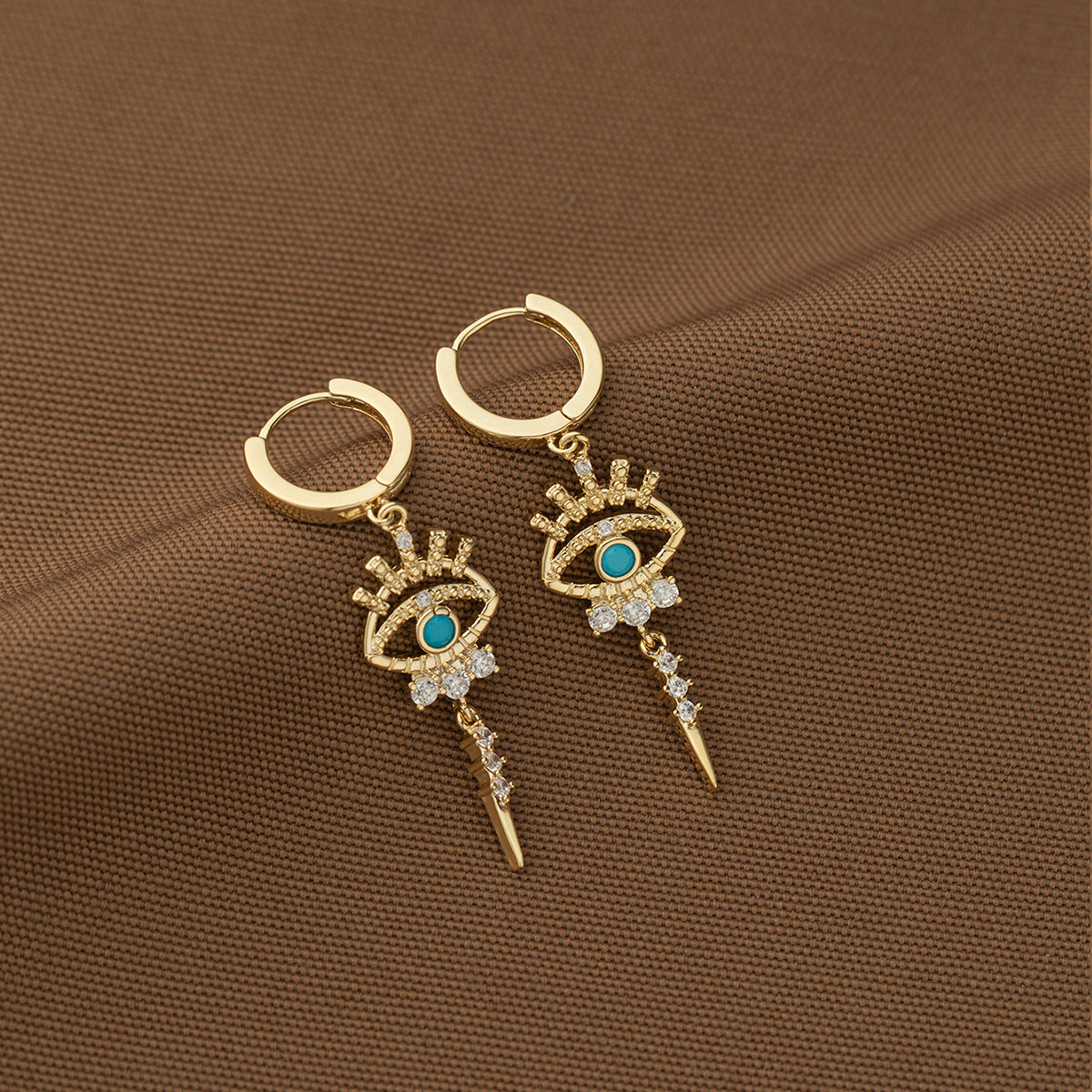 fachgo | A Pair of Zirconium-encrusted Evil Eye Pendants