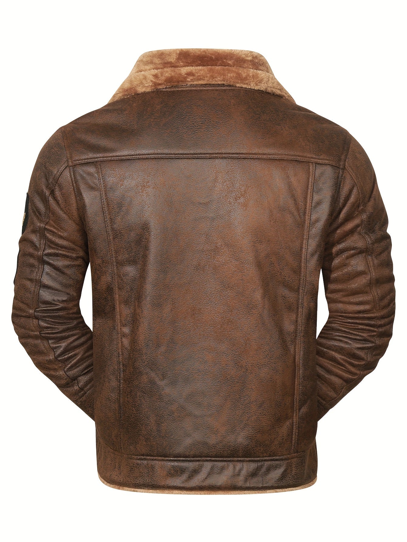 fachgo | H01 Faux Fur Coat Composite Plush Thickened Warm Men's Jacket