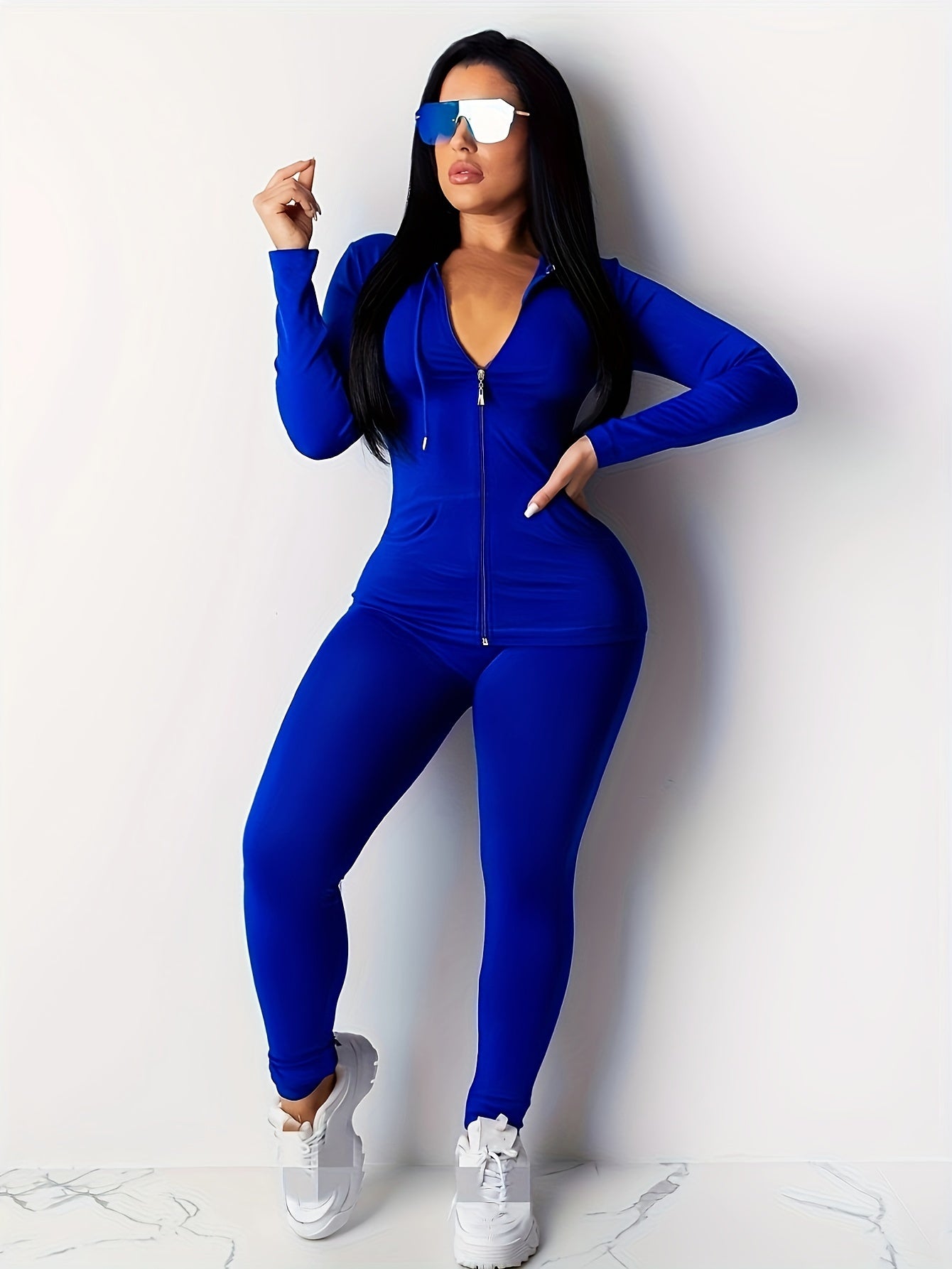 fachgo | Targeted Women'S Pants Set Two Piece Set Women Festival Fall Winter Top+Pant Sweat Suits Neon 2pcs Outfits Matching Sets