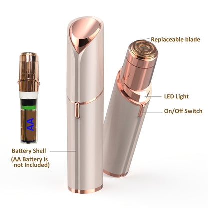 fachgo | Women's Painless Hair Remover, Battery Powered Facial Hair Remover