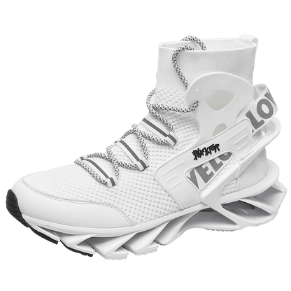 fachgo | Men's Blade Type Shoes, Breathable Shock Absorption High Top Running Shoes Lightweight Non-Slip Shoes For Jogging Tennis Gym, Casual Walking Sneakers, Athletic Shoes, Men's Shoes