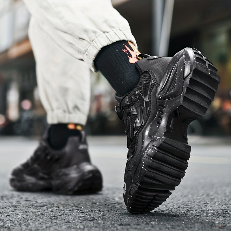 fachgo | Men'S Breathable Running Shoes - Lightweight Sneakers with Cushioned TPU Sole, Lace-Up Closure, Non-Slip Rubber Outsole - All-Season Gym, Jogging, Gym Footwear, Striped Design, Comfortable Fit, Fitness Enthusiasts