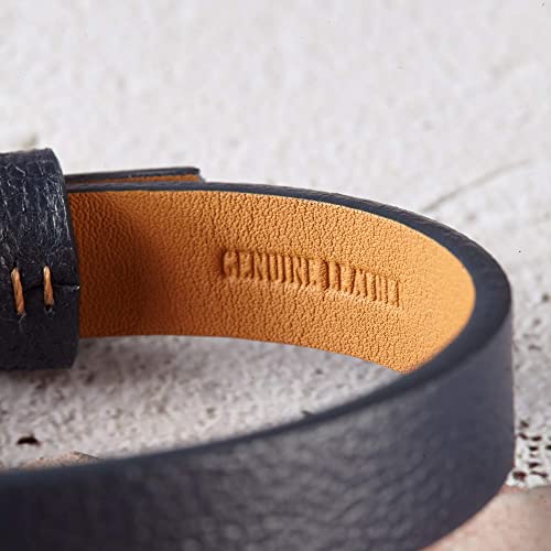 fachgo | Custom Leather Bracelet Roman Numerals, Valentine Gifts for Boyfriend