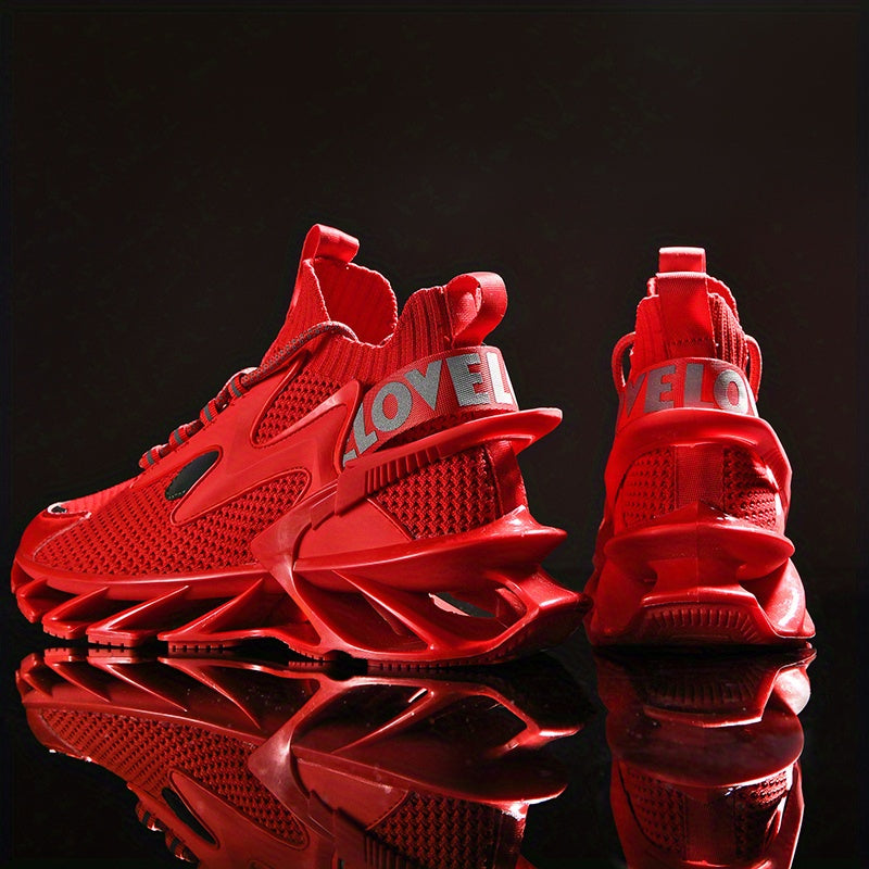 fachgo | Men's Blade Type Shoes, Breathable Shock Absorption High Top Running Shoes Lightweight Non-Slip Shoes For Jogging Tennis Gym, Casual Walking Sneakers, Athletic Shoes, Men's Shoes