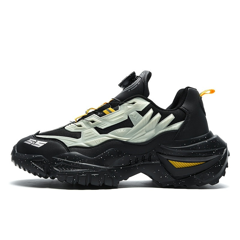 fachgo | Men'S Breathable Running Shoes - Lightweight Sneakers with Cushioned TPU Sole, Lace-Up Closure, Non-Slip Rubber Outsole - All-Season Gym, Jogging, Gym Footwear, Striped Design, Comfortable Fit, Fitness Enthusiasts