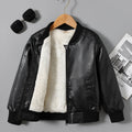 Boys Fleece Lined Zip Up Jacket for Fall and Winter