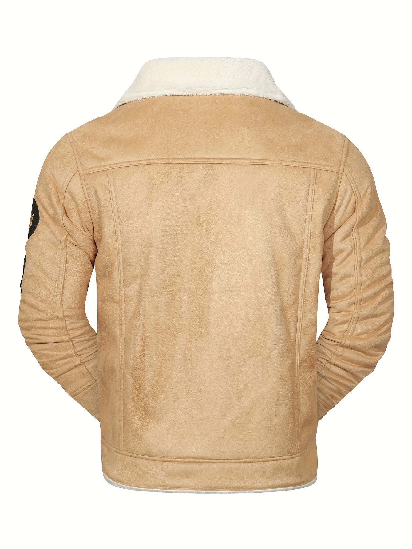 fachgo | H01 Faux Fur Coat Composite Plush Thickened Warm Men's Jacket