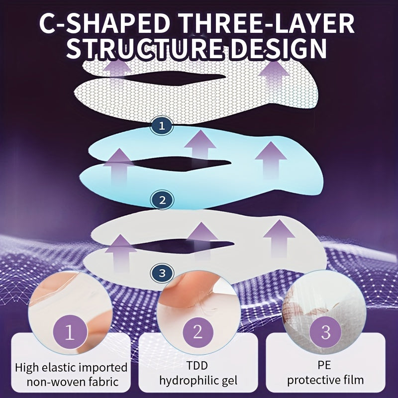 fachgo | ILISYA C Circulating Eye Mask - 5 Pairs, Moisturizing and Firm, Suitable for a Variety of Skin Types, Containing Niacinamide and Hyaluronic Acid, Moisturizing Eye Skin, Eye Care, Make Skin Smooth and Tender