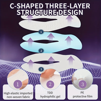 fachgo | ILISYA C Circulating Eye Mask - 5 Pairs, Moisturizing and Firm, Suitable for a Variety of Skin Types, Containing Niacinamide and Hyaluronic Acid, Moisturizing Eye Skin, Eye Care, Make Skin Smooth and Tender