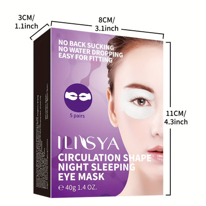fachgo | ILISYA C Circulating Eye Mask - 5 Pairs, Moisturizing and Firm, Suitable for a Variety of Skin Types, Containing Niacinamide and Hyaluronic Acid, Moisturizing Eye Skin, Eye Care, Make Skin Smooth and Tender
