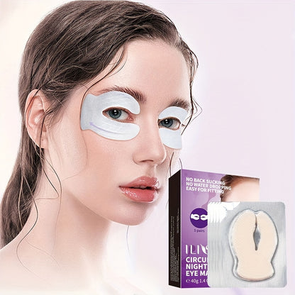 fachgo | ILISYA C Circulating Eye Mask - 5 Pairs, Moisturizing and Firm, Suitable for a Variety of Skin Types, Containing Niacinamide and Hyaluronic Acid, Moisturizing Eye Skin, Eye Care, Make Skin Smooth and Tender