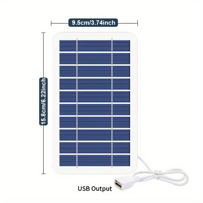 fachgo | Solar Charging Panel - Portable USB Power Bank for Exterior Travel & Camping, Ideal for Phones, Flashlights, Fans Solar Phone Charger Solar Battery Charger