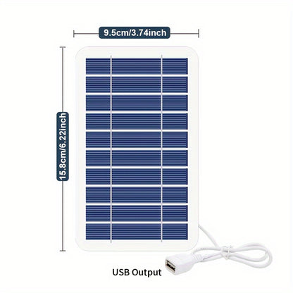 fachgo | Solar Charging Panel - Portable USB Power Bank for Exterior Travel & Camping, Ideal for Phones, Flashlights, Fans Solar Phone Charger Solar Battery Charger