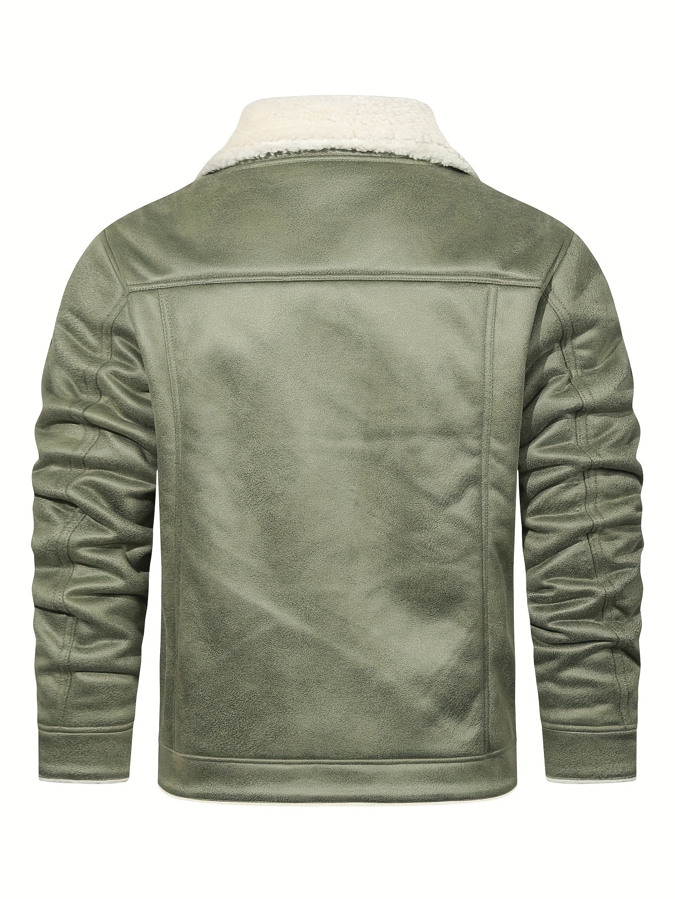 fachgo | H01 Faux Fur Coat Composite Plush Thickened Warm Men's Jacket