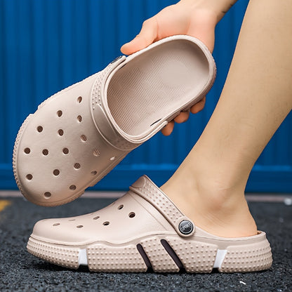 fachgo | Unisex Clogs, Garden Shoes, Lightweight Non Slip Slides Slippers, Casual Hollow Out Beach Sandals, adult's footwear