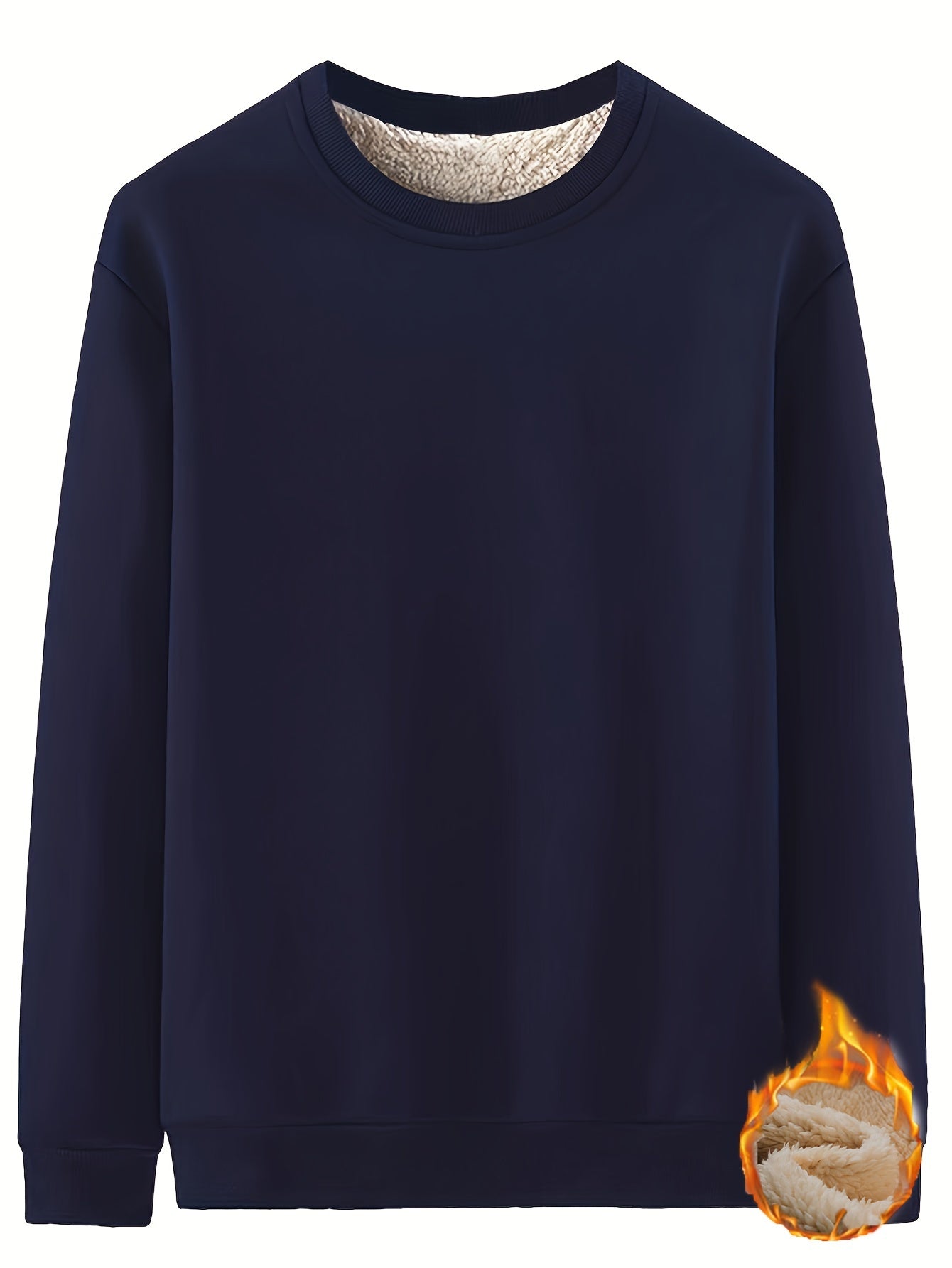 fachgo | New Men's Casual Fashionable Solid Color Crew Neck Sweatshirts For Autumn And Winter