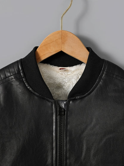 fachgo | 2025 Autumn Winter New Boys' -Lined Zip-Up Jacket