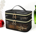 Travel Makeup Organizer Dual Layer Cosmetic Storage Bag