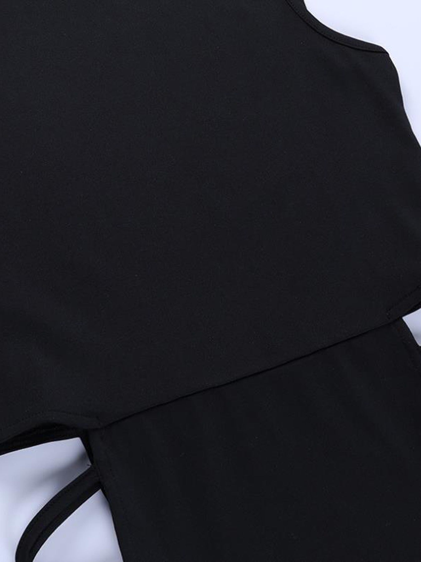 fachgo | 2022 New Sexy Tank Top Tie Long Dress with High Slit and Side Cutouts | High Neck Bodycon Style for Spring/Fall.