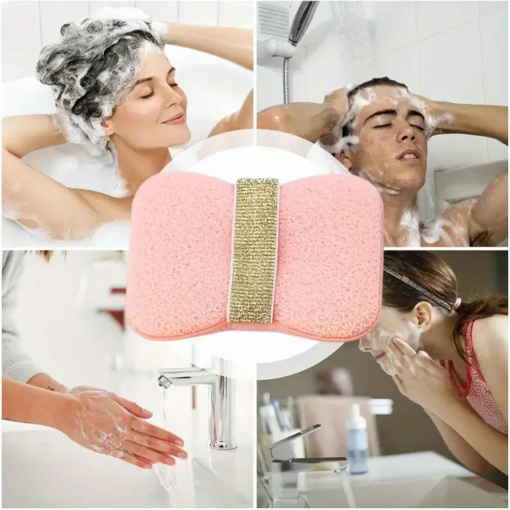 fachgo | Bath soap sponge, deep cleansing bath tool exfoliating body bath sponge, with soap bag and wristband, unisex bath products