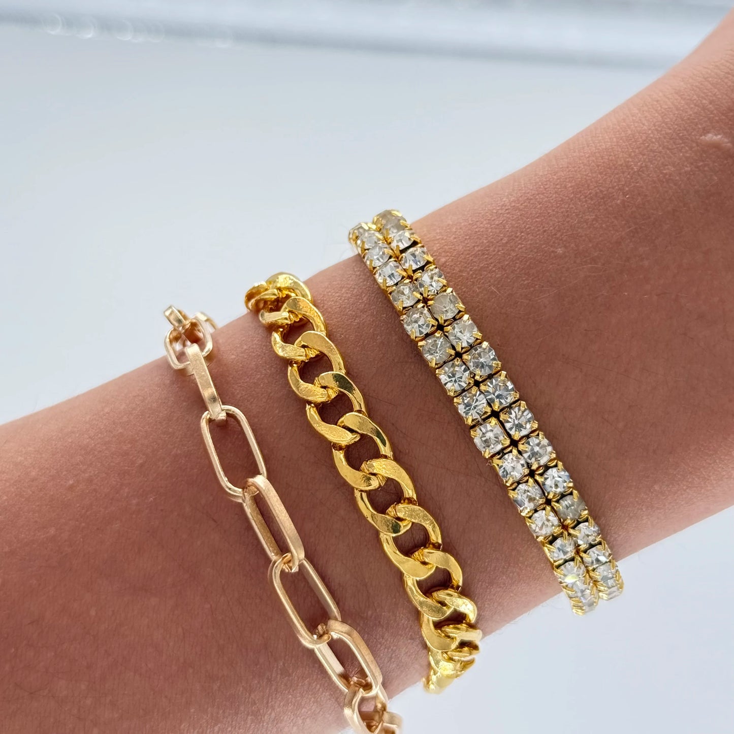 fachgo | 3-Piece Bohemian Gold Bracelet Set