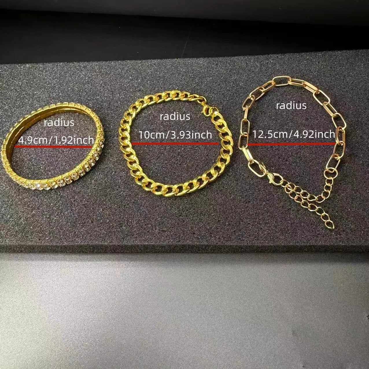 fachgo | 3-Piece Bohemian Gold Bracelet Set