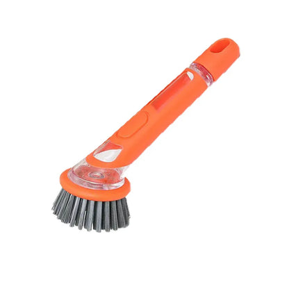 Washing Up Brush with Detergent Dispenser Multifunction Fillable Washing Up Liquid Practical Cleaning Brush For Kitchen Supplies