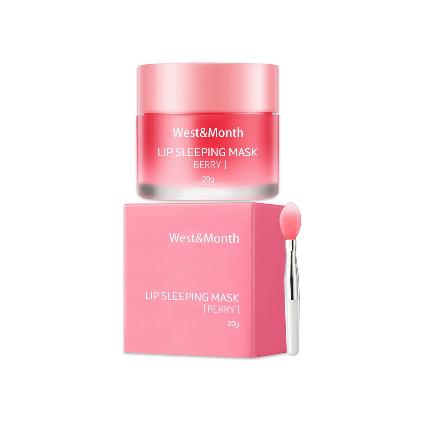 fachgo | West&Month 20g Moisturizing Lip Sleeping Mask Night Sleep Maintenance Nourish Fade Lip Lines Remove Dead Skin Repairing Lip Balm