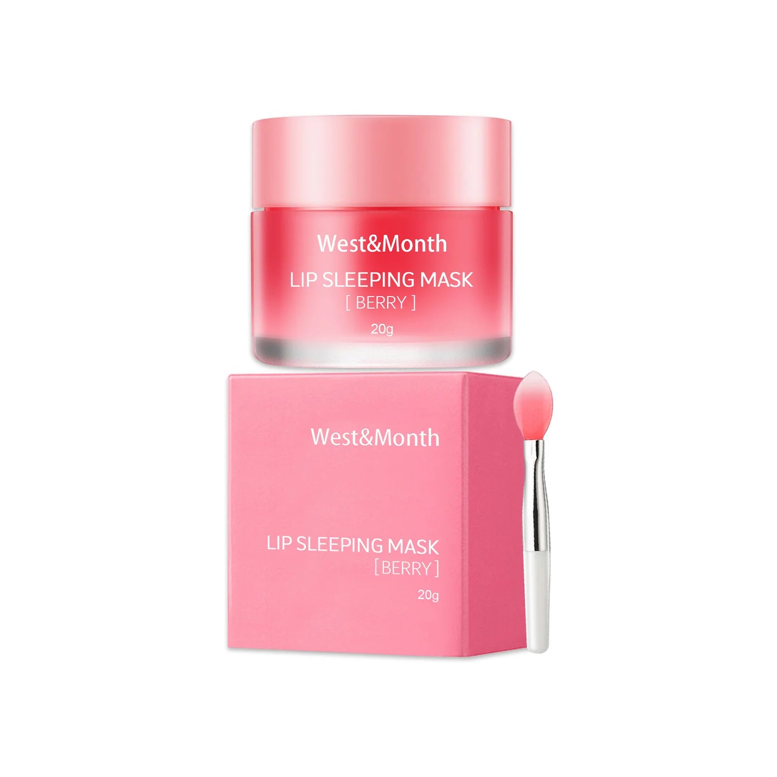 fachgo | West&Month 20g Moisturizing Lip Sleeping Mask Night Sleep Maintenance Nourish Fade Lip Lines Remove Dead Skin Repairing Lip Balm