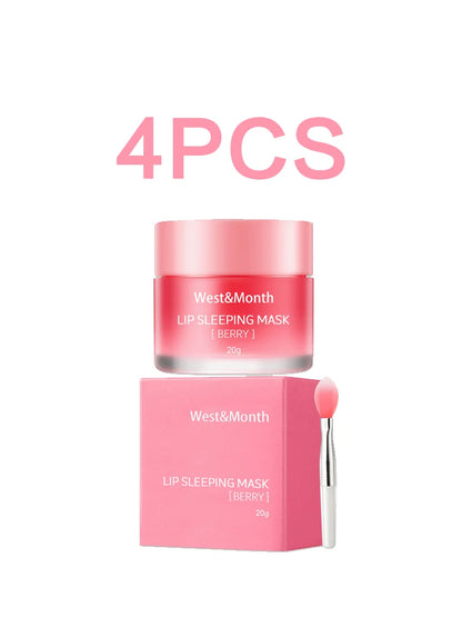 fachgo | West&Month 20g Moisturizing Lip Sleeping Mask Night Sleep Maintenance Nourish Fade Lip Lines Remove Dead Skin Repairing Lip Balm