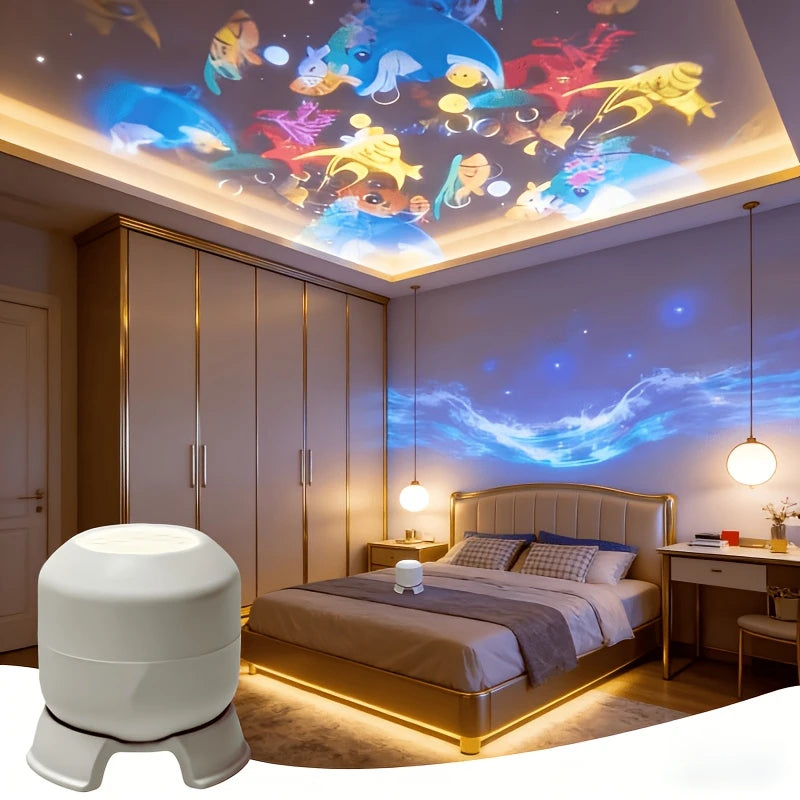 LED Ocean Wave Projector – USB Night Light