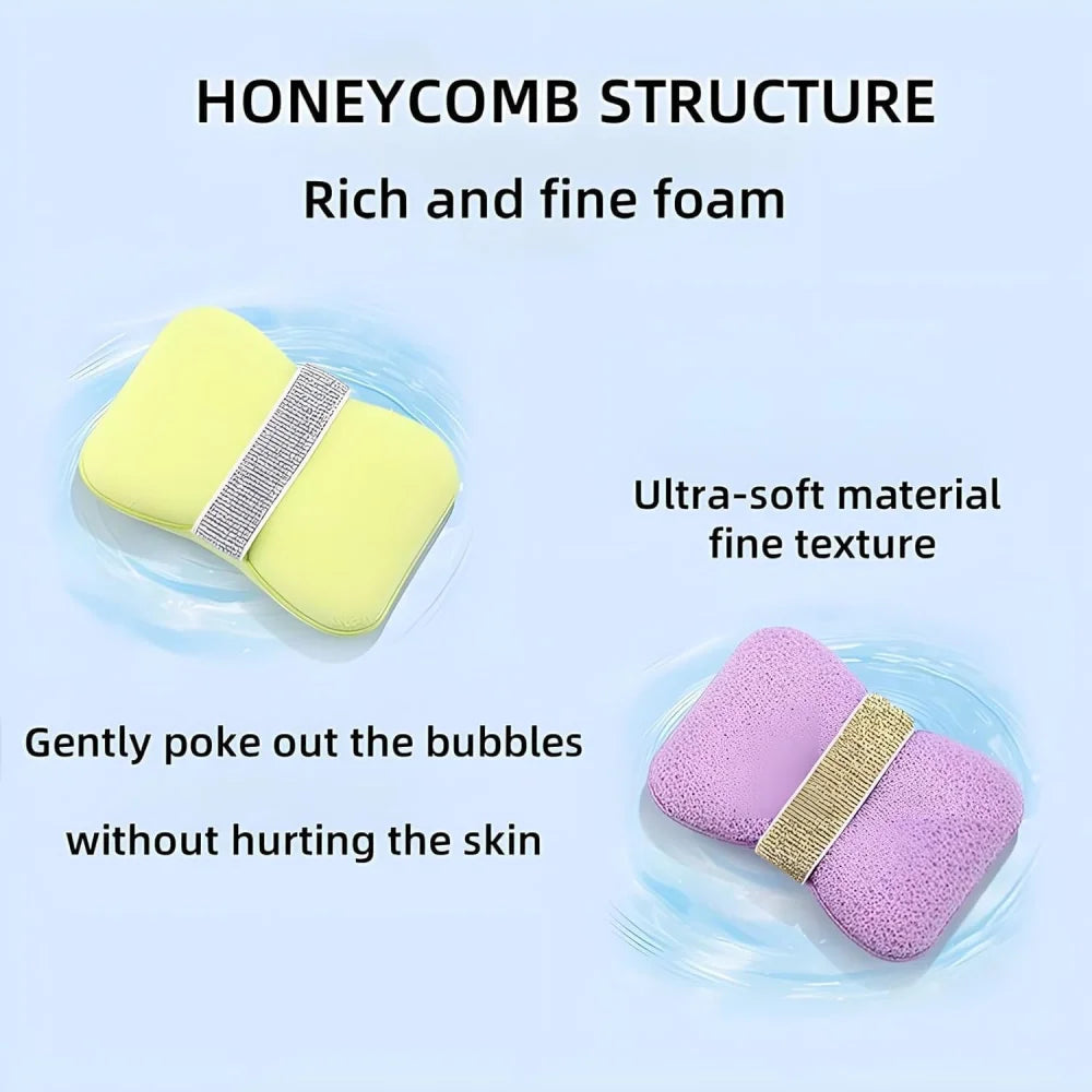 fachgo | Bath soap sponge, deep cleansing bath tool exfoliating body bath sponge, with soap bag and wristband, unisex bath products