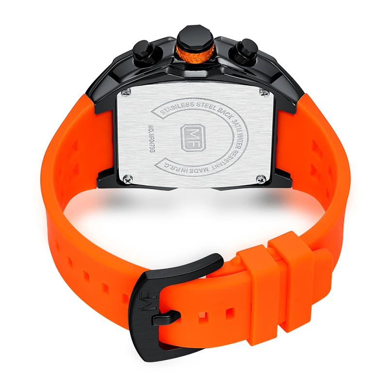 fachgo | MINI FOCUS 0473 Sport Watch for Men Silicone Waterproof Luminous Quartz Watches Business Calendar Multi-function Wristwatch Mens