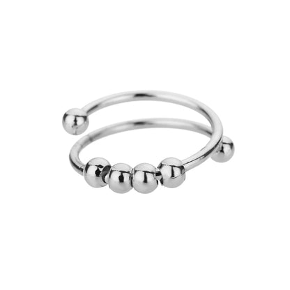 fachgo | Anxiety Ring Beads Rings For Women Men Stainless Steel Ring Spinner