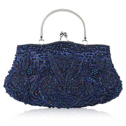 fachgo | Beaded Bridal Clutch Evening Bag