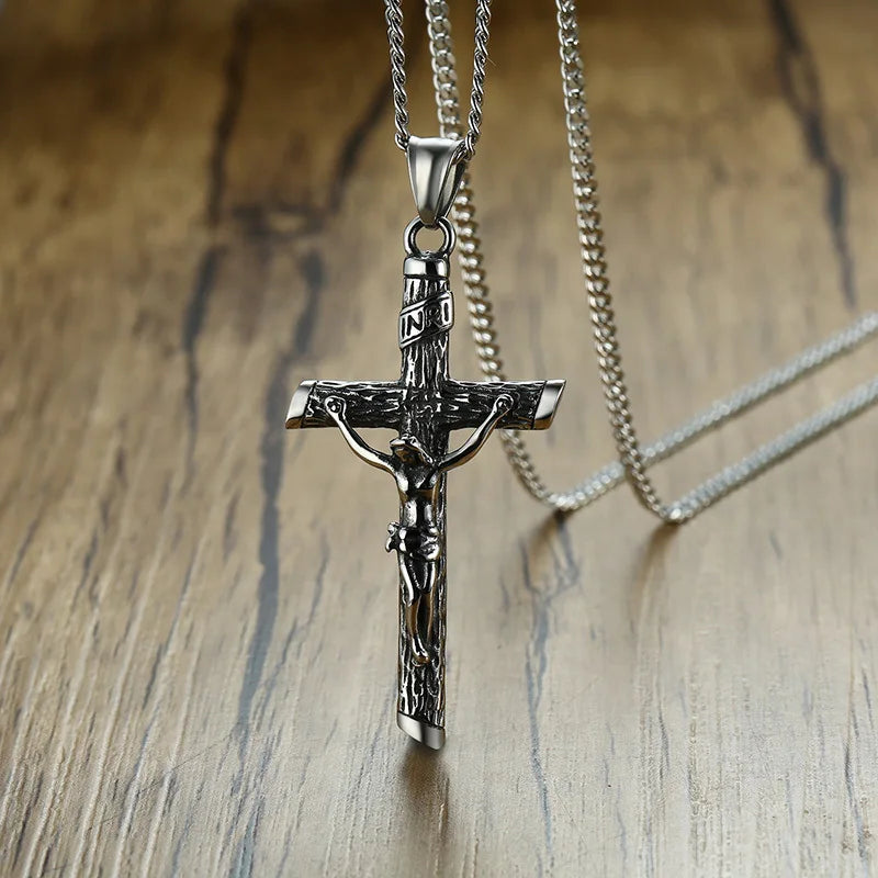 fachgo | VNOX Gold Stainless Steel Cross Necklace (Unisex)
