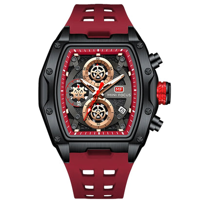fachgo | MINI FOCUS MF0473G MF 0473 Men's Watches Luxury Sport Quartz Watch Waterproof Luminous Hands Silicone Strap Wristwatches for Men