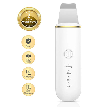 fachgo | Newest Electronic Face Skin Cleaning Instrument Ultrasonic Visage Exfoliator Scrubber Beauty Products for Women Home Use
