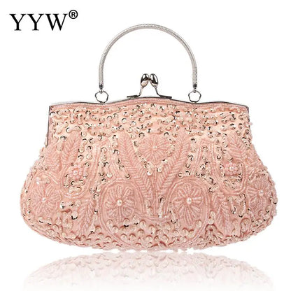 fachgo | Beaded Bridal Clutch Evening Bag