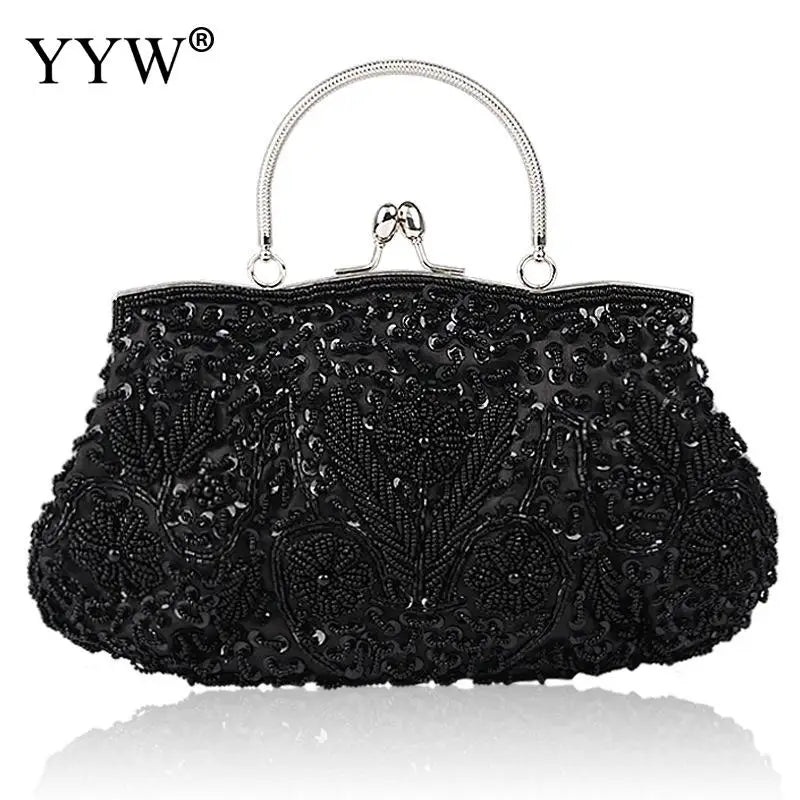 fachgo | Beaded Bridal Clutch Evening Bag