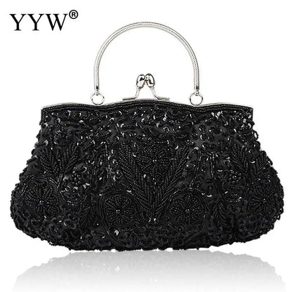 fachgo | Beaded Bridal Clutch Evening Bag