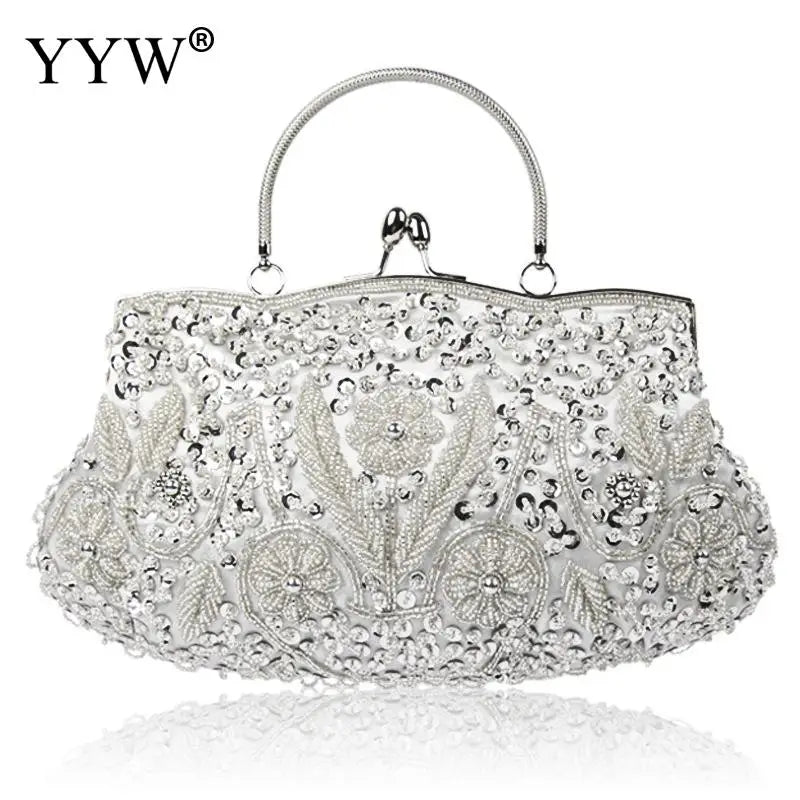fachgo | Beaded Bridal Clutch Evening Bag