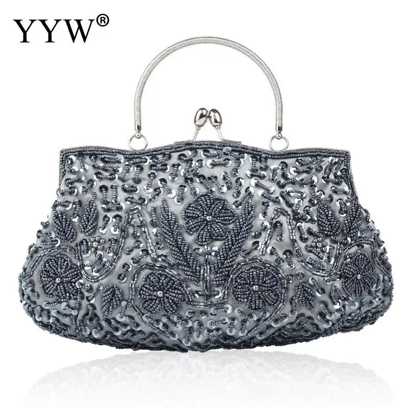 fachgo | Beaded Bridal Clutch Evening Bag