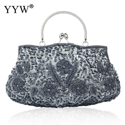 fachgo | Beaded Bridal Clutch Evening Bag