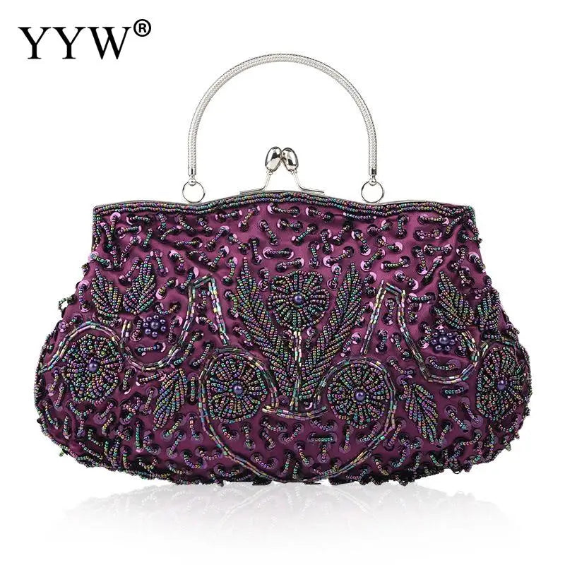 fachgo | Beaded Bridal Clutch Evening Bag