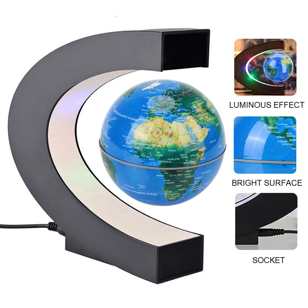 Magnetic Levitating Globe with LED Stand – EU Plug