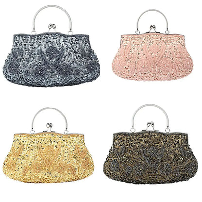 fachgo | Beaded Bridal Clutch Evening Bag